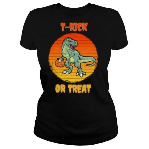 T Rick or Treat Trex Halloween Dinosaur shirt
