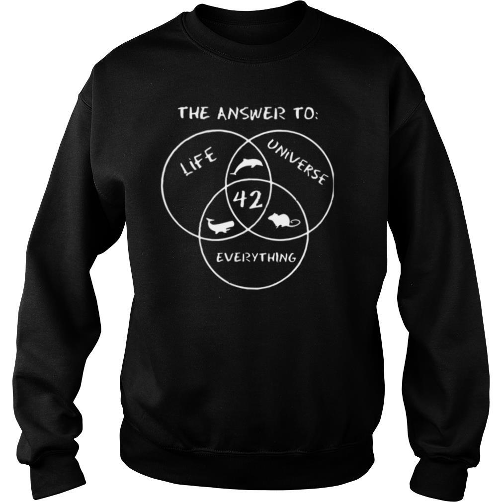 The Answer To Life Universe Everything shirt