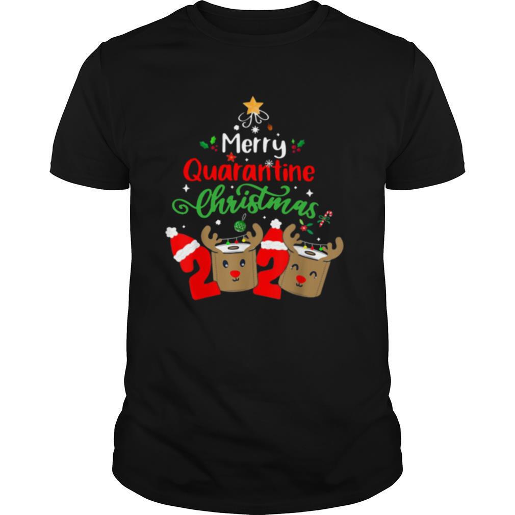 Merry Quarantine Christmas 2020 Xmas Reindeer Toilet Paper shirt