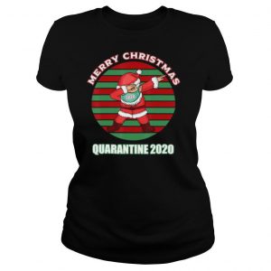 Merry christmas quarantine 2020 dabbing santa ugly vintage shirt