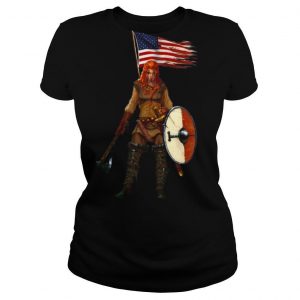 Viking Lady American Flag shirt