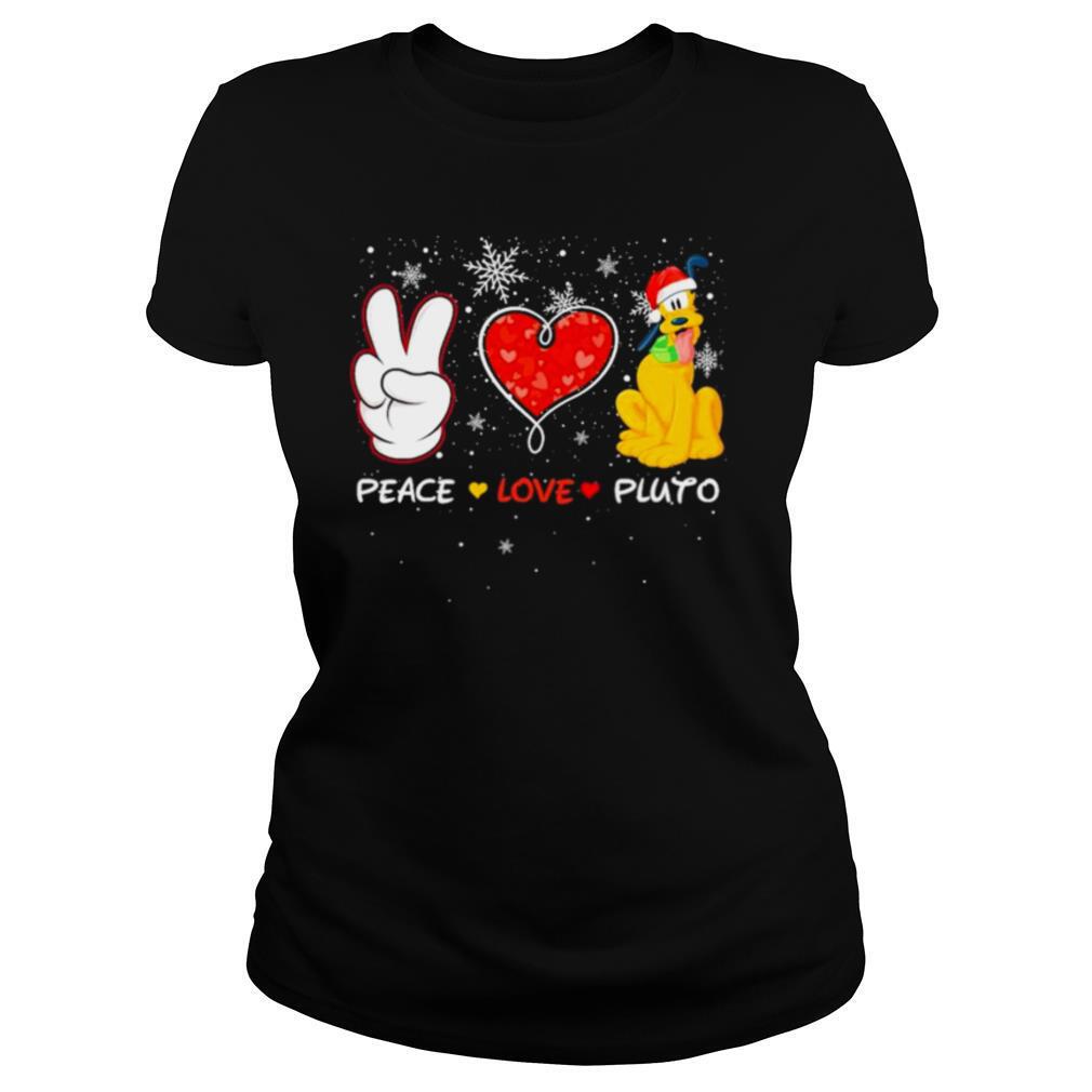 Peace Love Pluto Santa Merry Christmas shirt