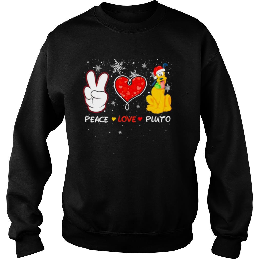 Peace Love Pluto Santa Merry Christmas shirt