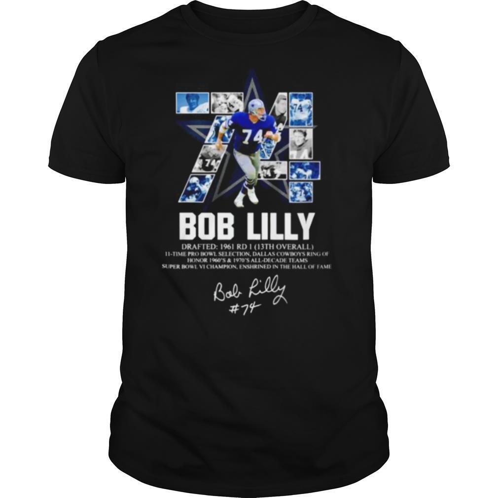 74 Bob Lilly drafted 1961 RD 1 13th overall signature shirt