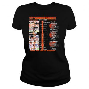 77th Anniversary 1944 2021 Cleveland Browns Thank You For The Memories Signature shirt