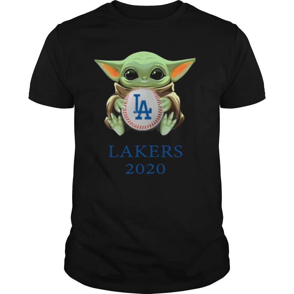 Baby Yoda Hug Baseball Los Angeles Lakers 2020 shirt