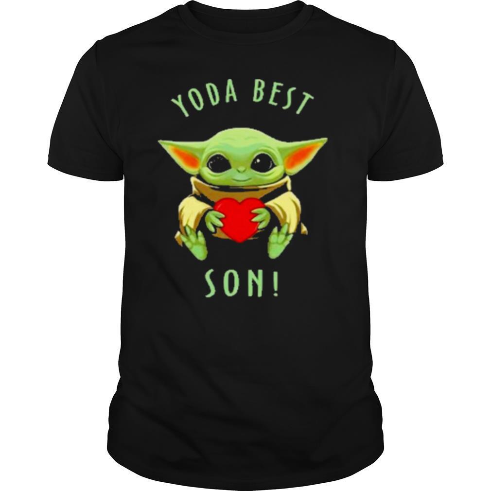Baby yoda heart best son shirt