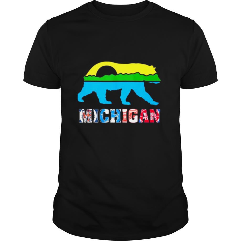 Bear michigan top sports teams shirt
