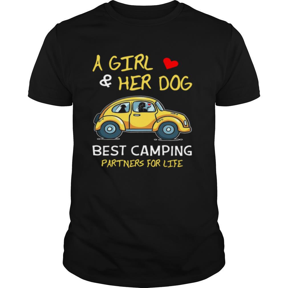 Camping Lover A Girl And Her Dog Best Camping Partners shirt