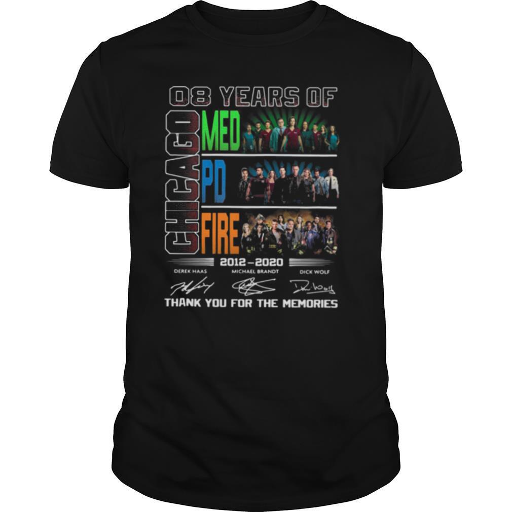 Chicago Med Pd Fire 08 years of thank you for the memories signatures shirt