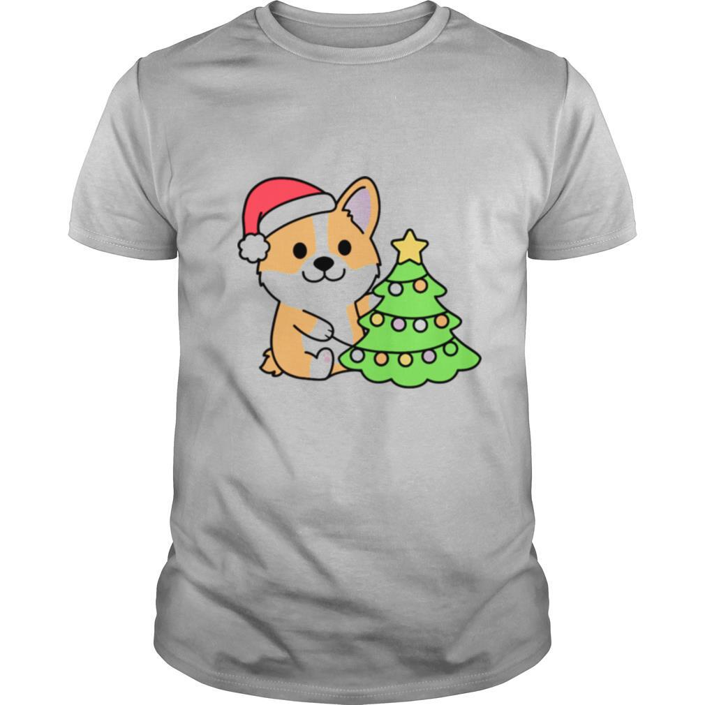 Corgi and Christmas Tree shirt