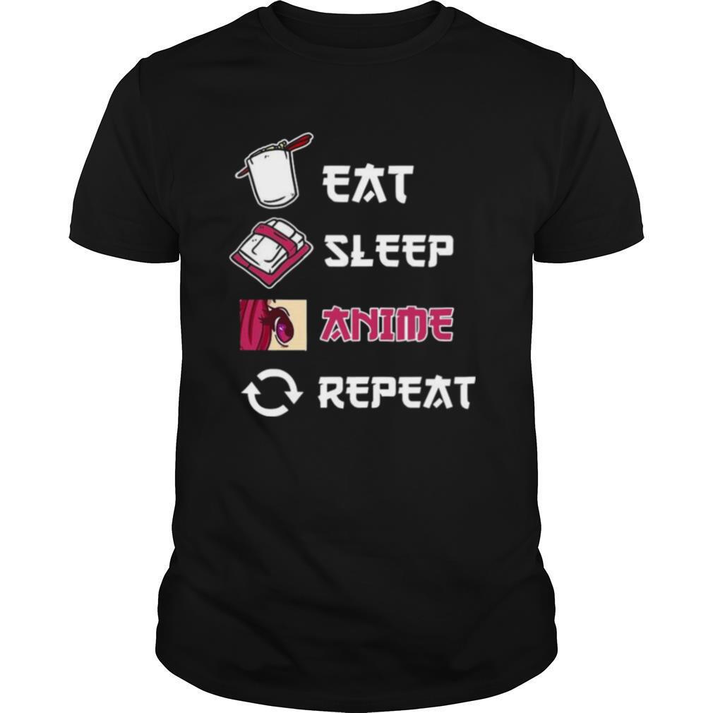 Eat Sleep Anime Repeat Anime Merch Ramen Otaku shirt