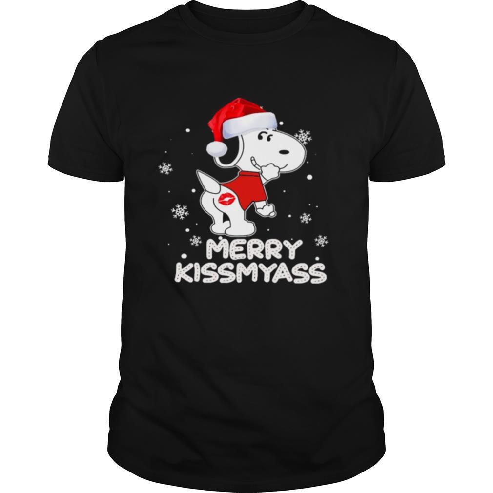 Santa Snoopy merry kissmyass Christmas shirt
