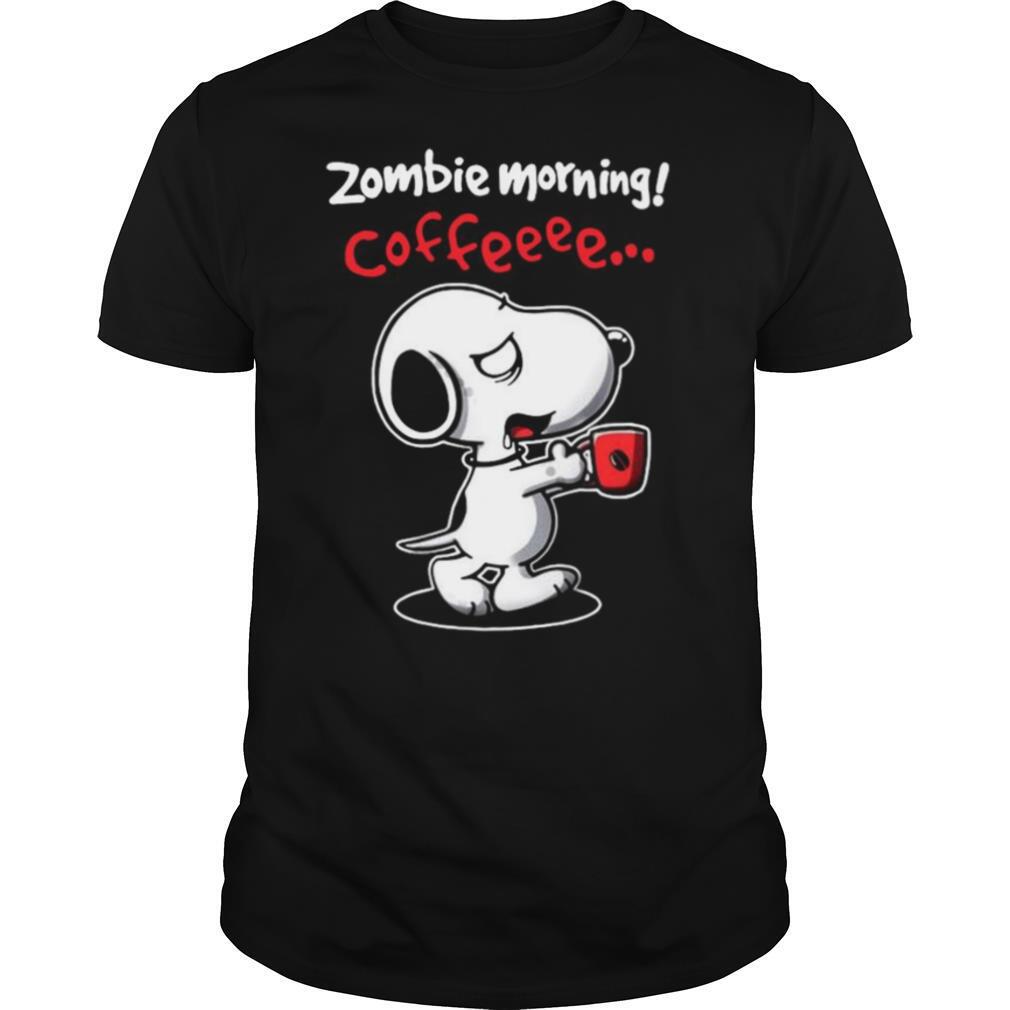 Snoopy Zombie Morning Coffee shirt