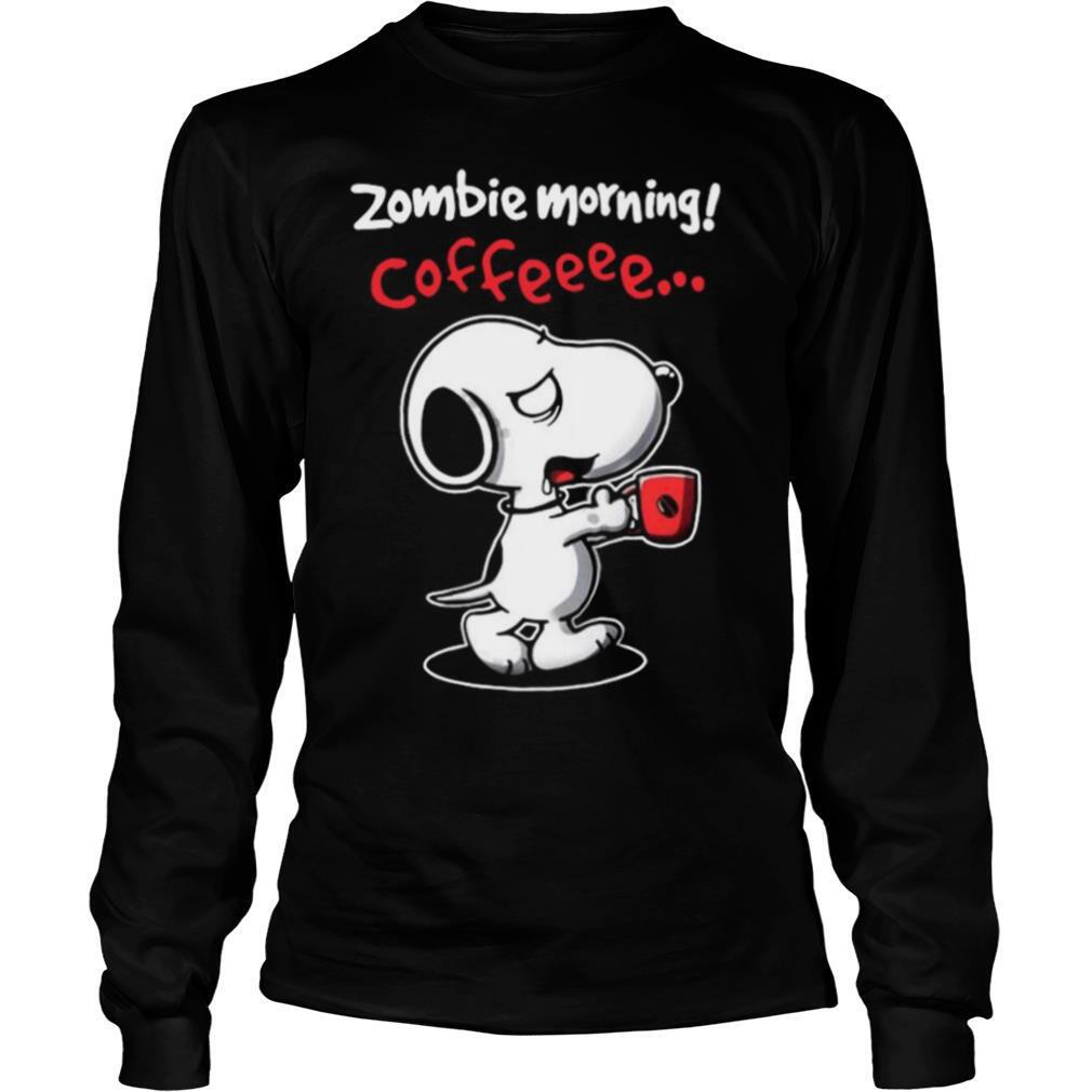 Zombie Morning Coffee Snoopy Womens Hooded Sweatshirt 