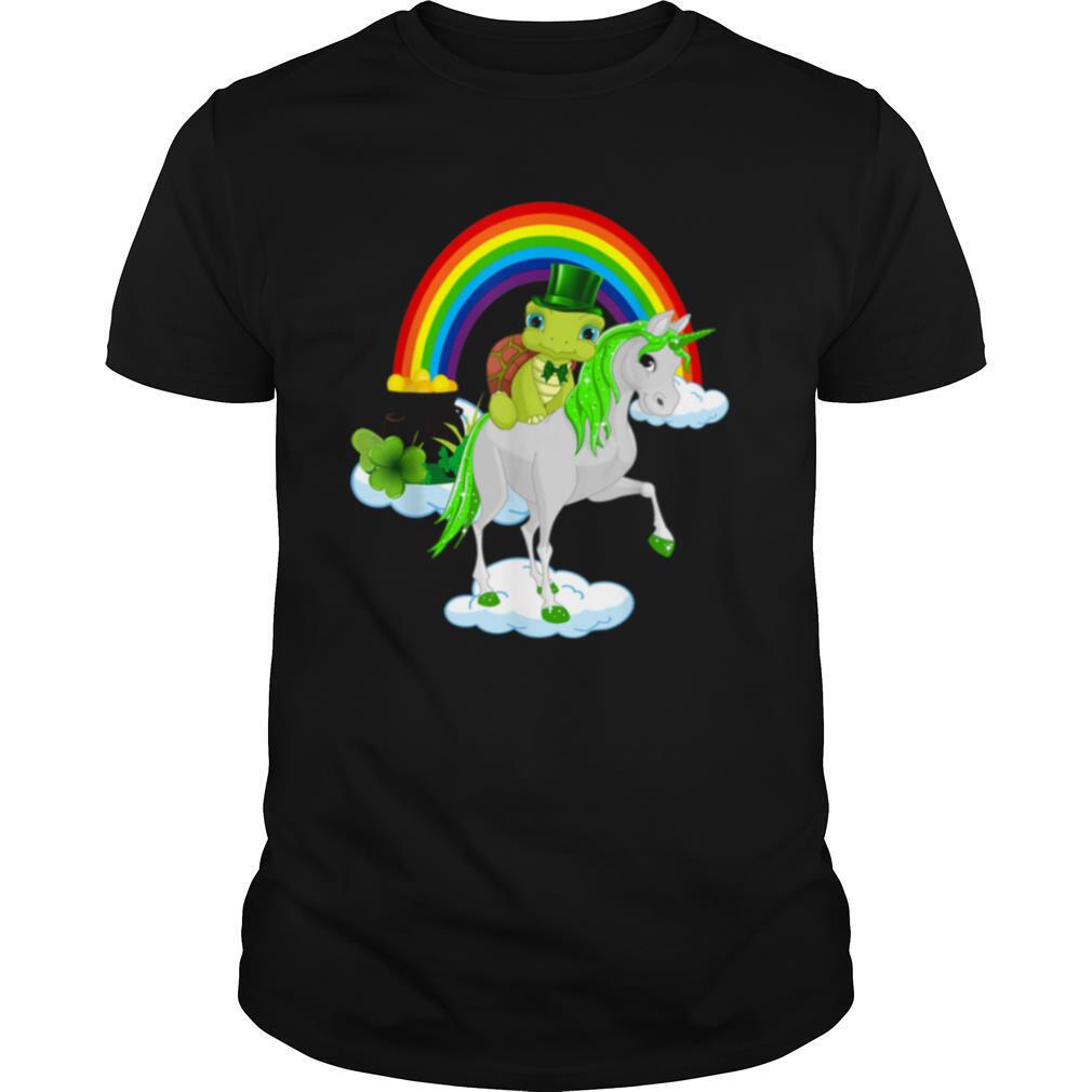 St Patricks Day Turtle Riding Irish Unicorn shirt