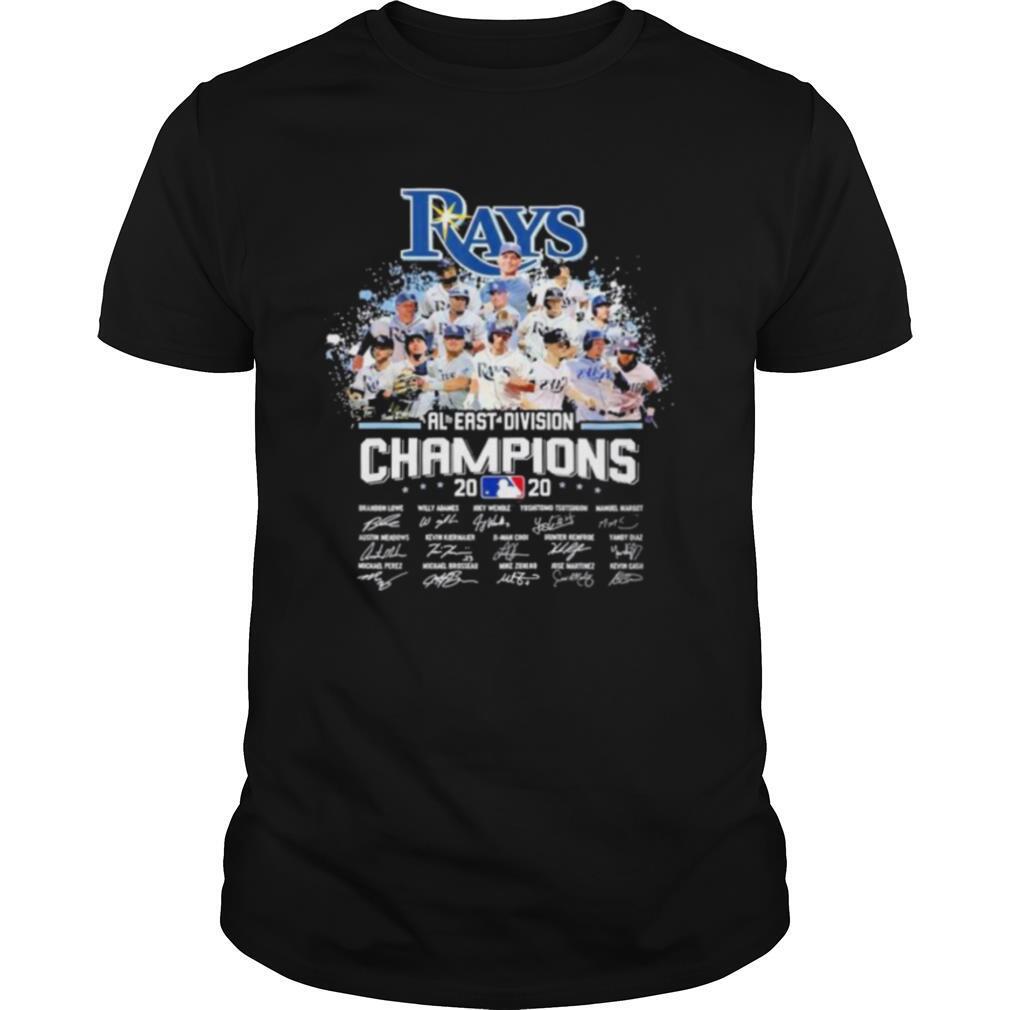 Tampa Bay Rays al east division champion 2020 signatures shirt