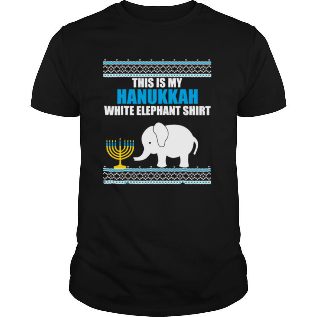 This Is My Hanukkah White Elephan Ugly Hanukkah shirt