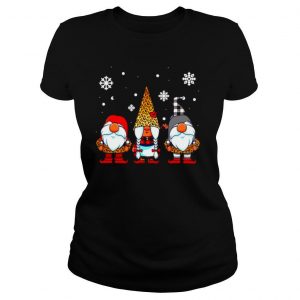 Three Gnomes In Leopard Print Buffalo Plaid Christmas Xmas shirt