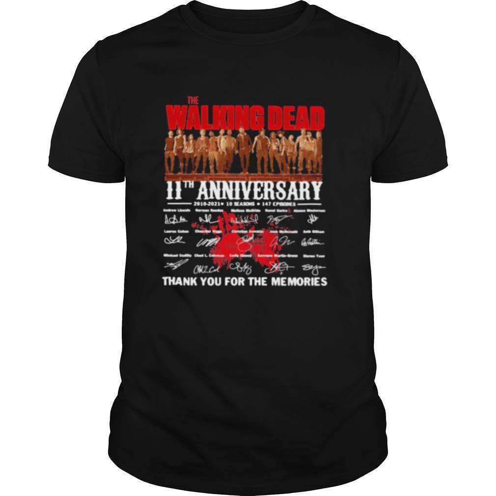 Walking Dead 11st Anniversary 2000 2021 Thank You For The Memories Signature shirt