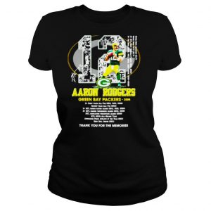 12 Aaron Rodgers Green Bay Packers thank you for the memories signature shirt