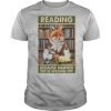 Reading Because Murder Is Wrong Cat Funny shirt