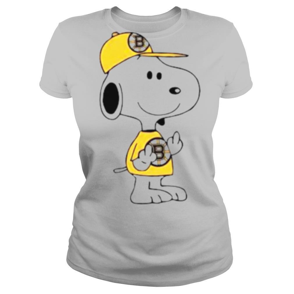 Funny Snoopy Boston Bruins NHL Middle Fingers Fuck You Shirt - Thefirsttees