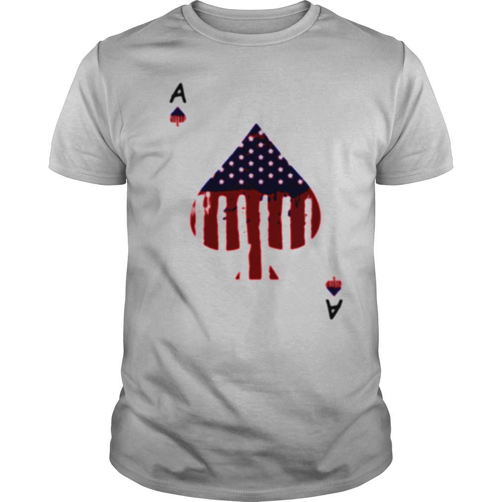 Ace Of Spades Painted American Flag shirt