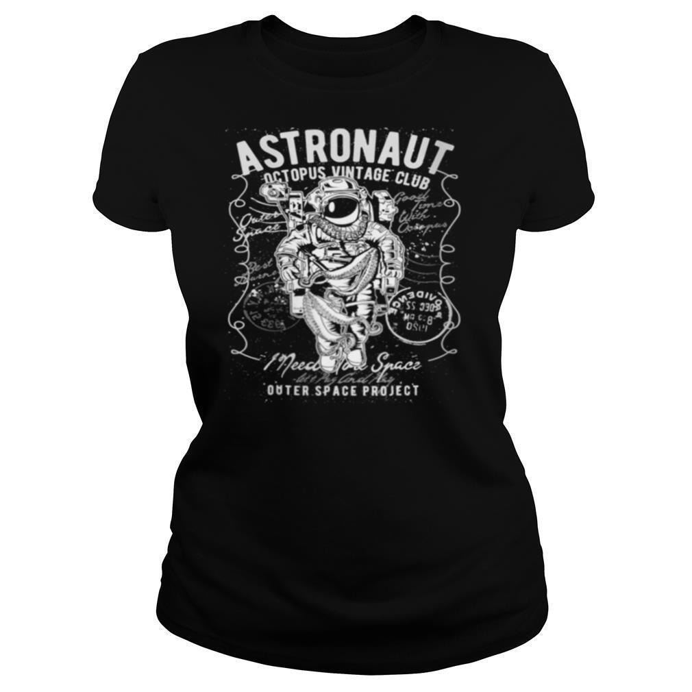 Astronaut Octopus Outer Space Science Fiction Shirt