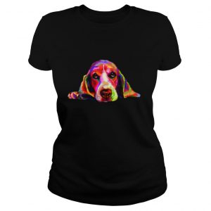 Colorful Basset Hound Hand Drawn Dog Painting shirt