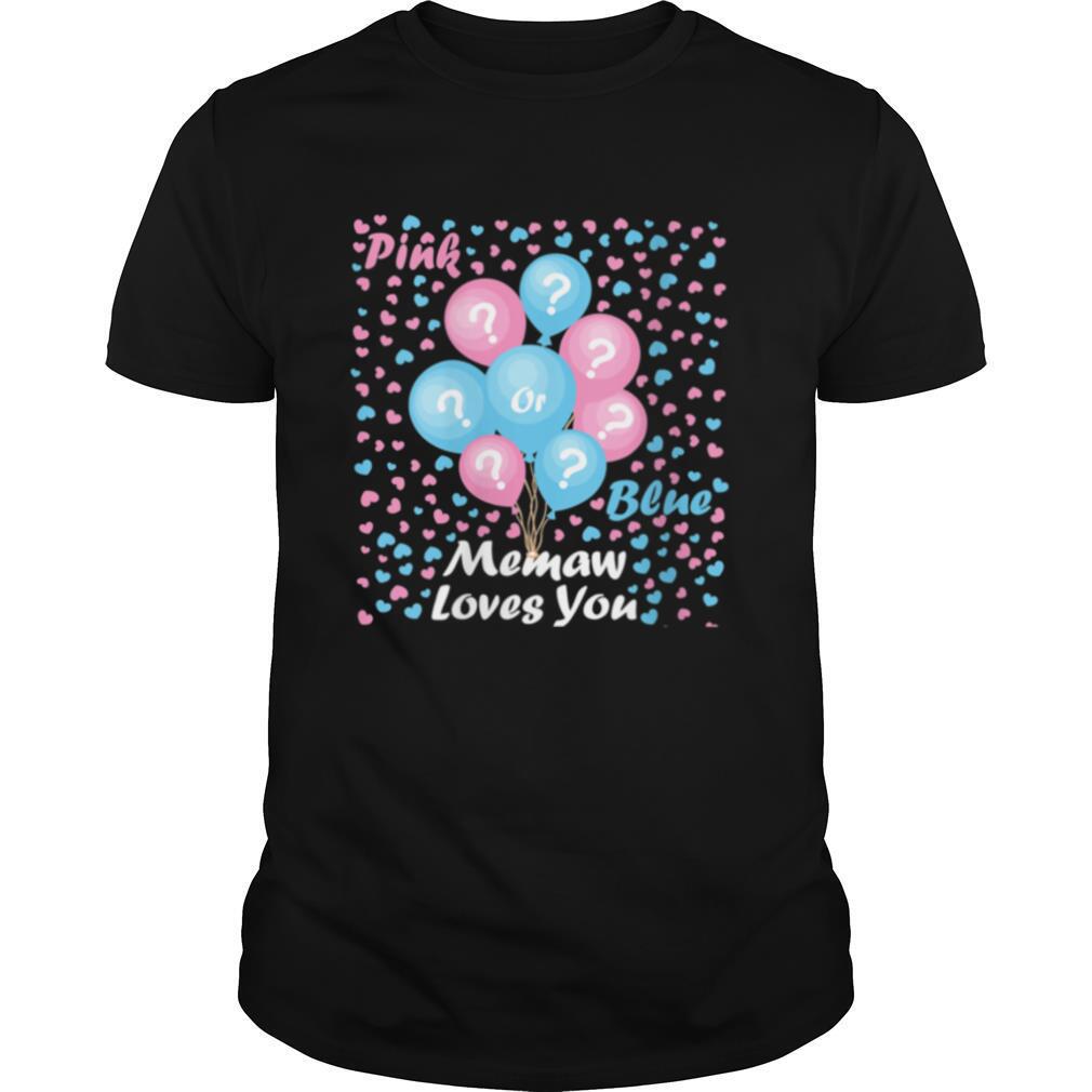 Gender Reveal Pink or blue mommy loves you Shirt
