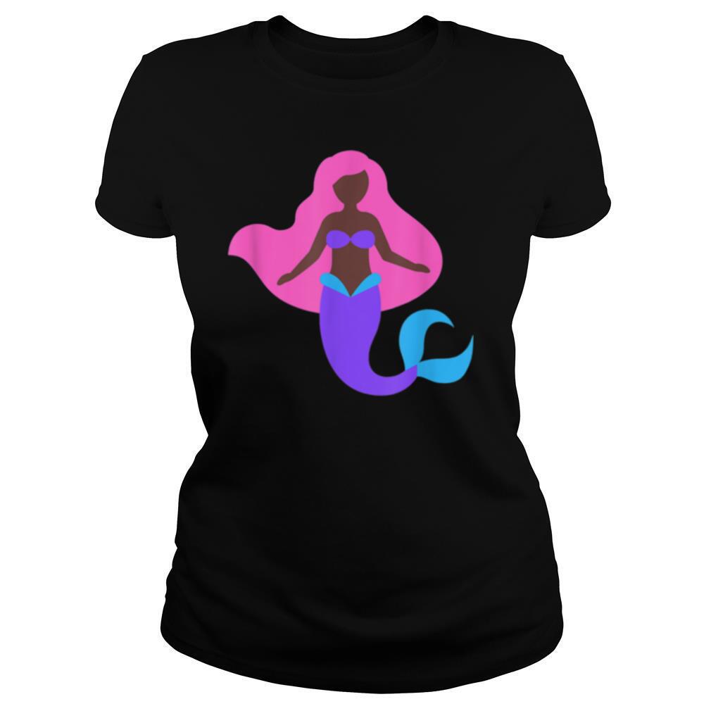 Mermaid For Girls Black Mermaid shirt