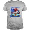 Snoopy And Woodstock Riding Car Road Trip American Flag Independence Day shirt
