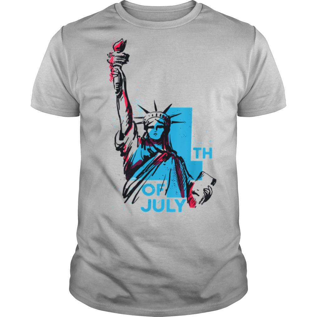 USA Statue of Liberty 4th july American Flag Shirt