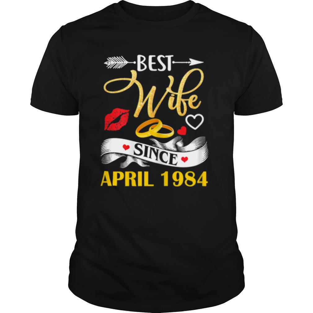 37 Wedding Anniversary Outfit Best Wife Since 1984 Shirt