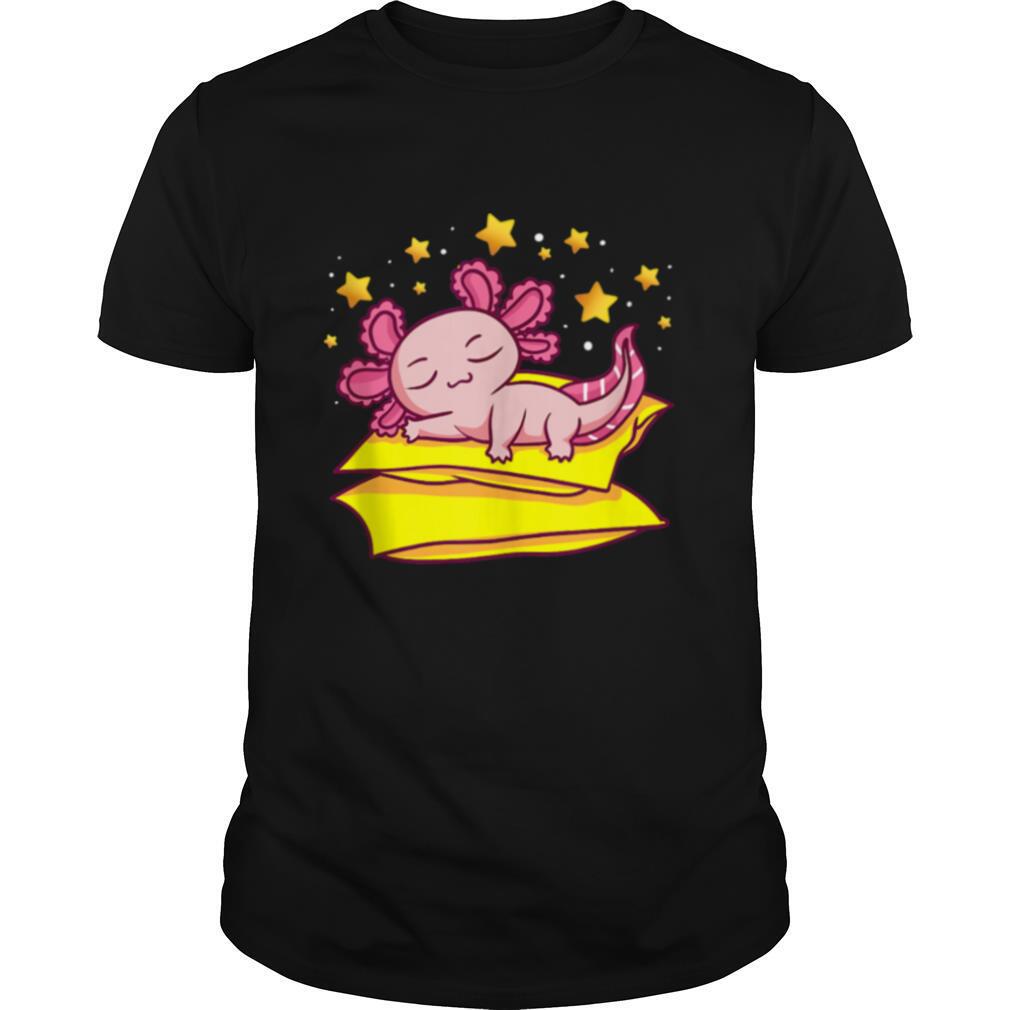 Axolotl Pun Inspired Sleeping Axolotl Related Napping Animal Shirt
