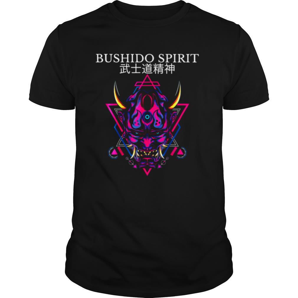 Bushido Spirit Samurai Dämon Oni Akuma Maske Japanisch Langarmshirt shirt