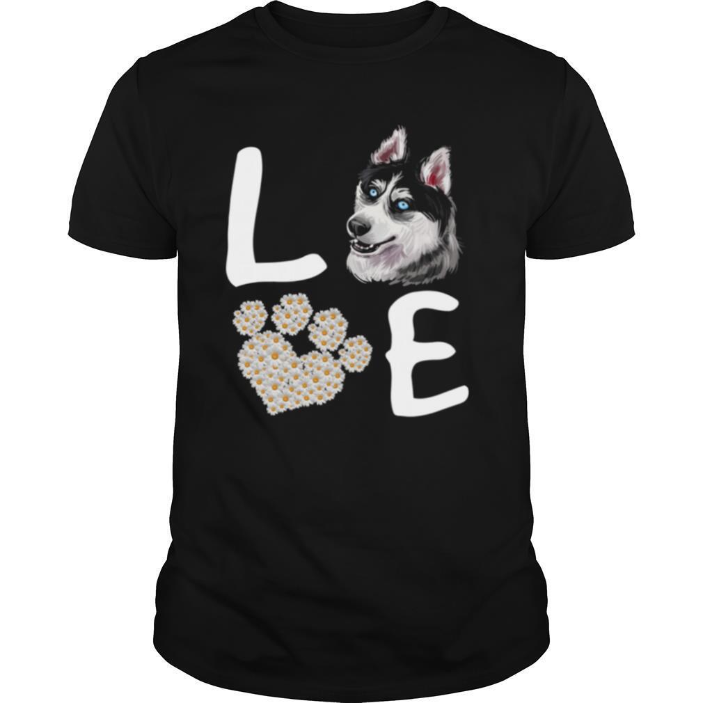 Dogs 365 Love Siberian Husky Dog Paw Pet Rescue Shirt