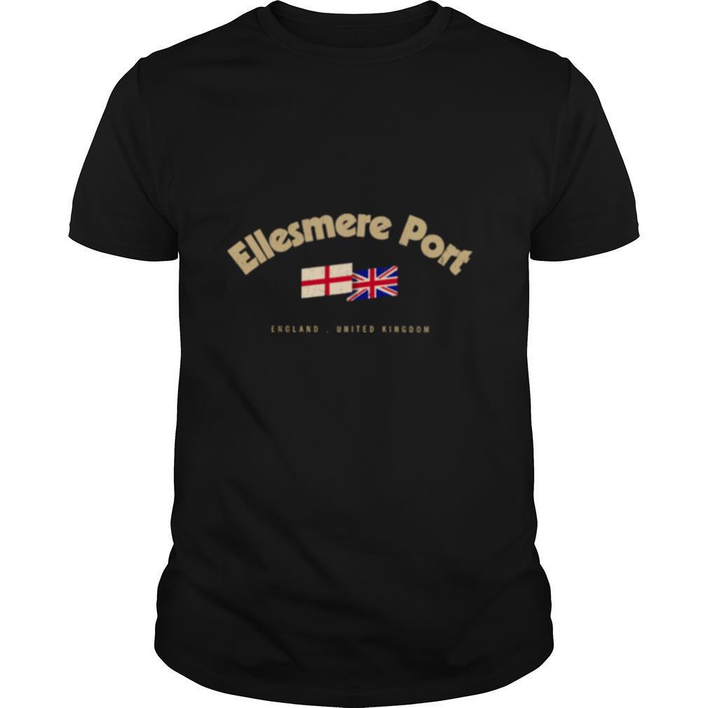 Ellesmere Port City Name Vintage UK Flag British Flag Shirt