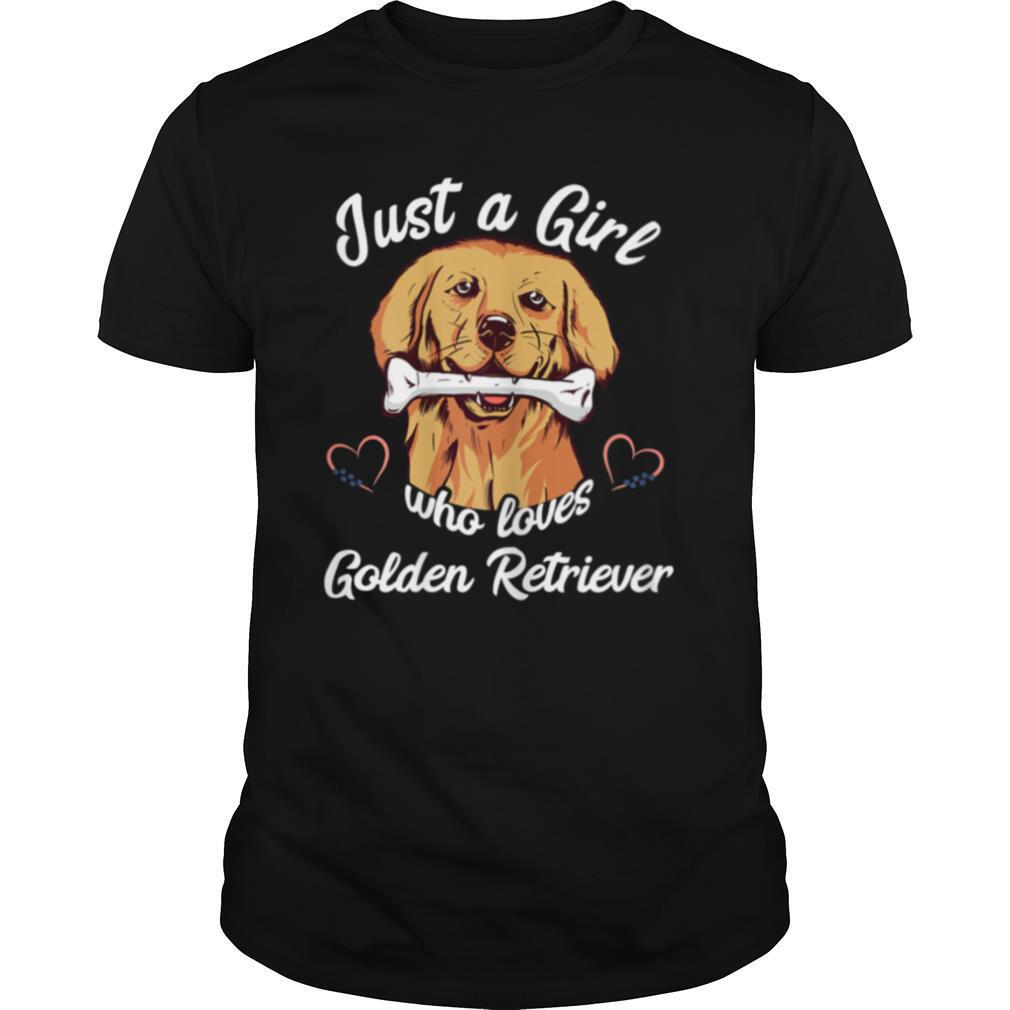 Just A Girl Who Loves Golden Retriever Dog Pet Breeder Shirt