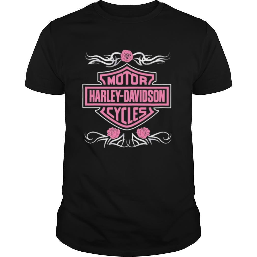 Pink Rose Motor Harley Davidson Cycles shirt