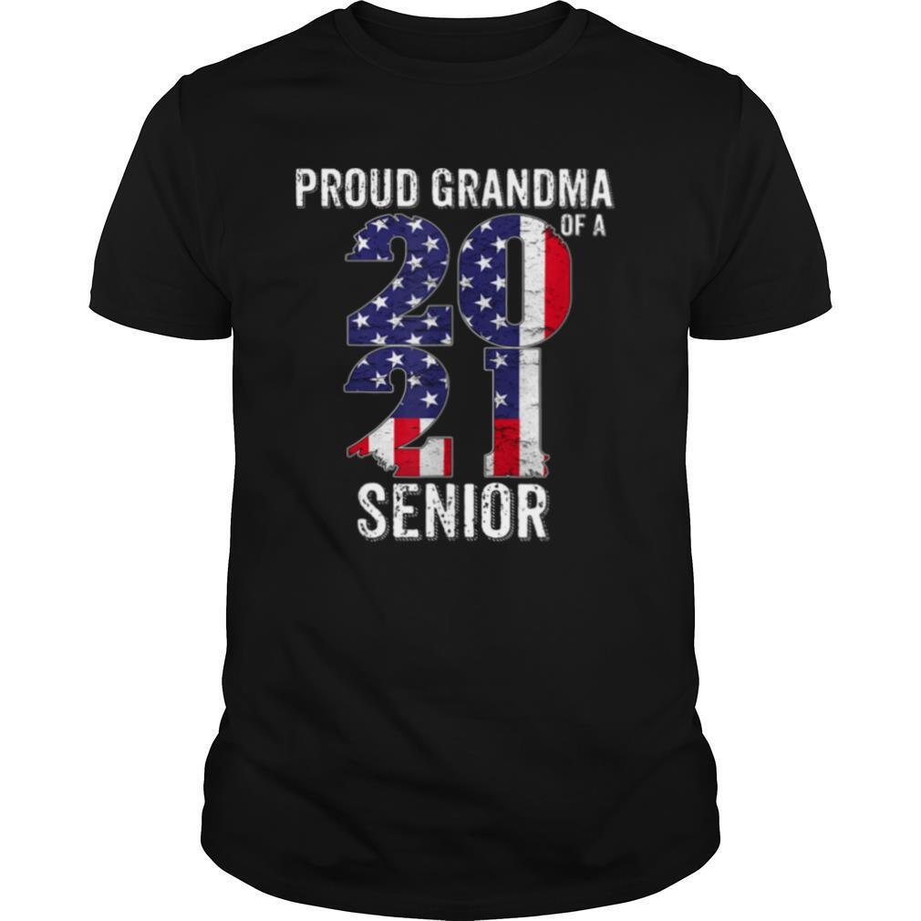 Proud Grandma of a 2021 Graduate American flag Shirt