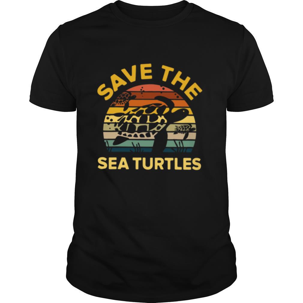 Save The Sea Turtle Vintage Retro shirt