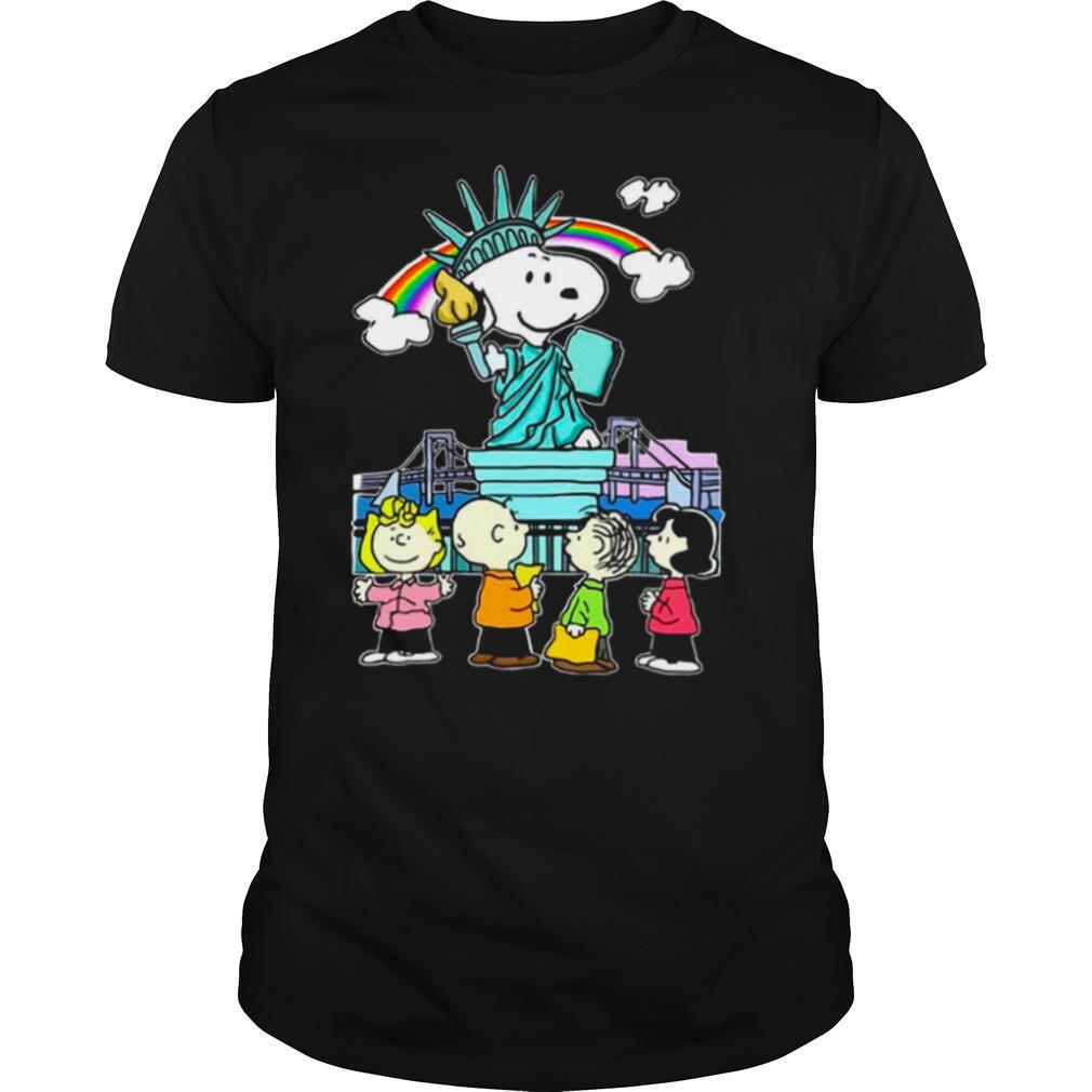 Snoopy And Friends Statue Of Liberty shirt