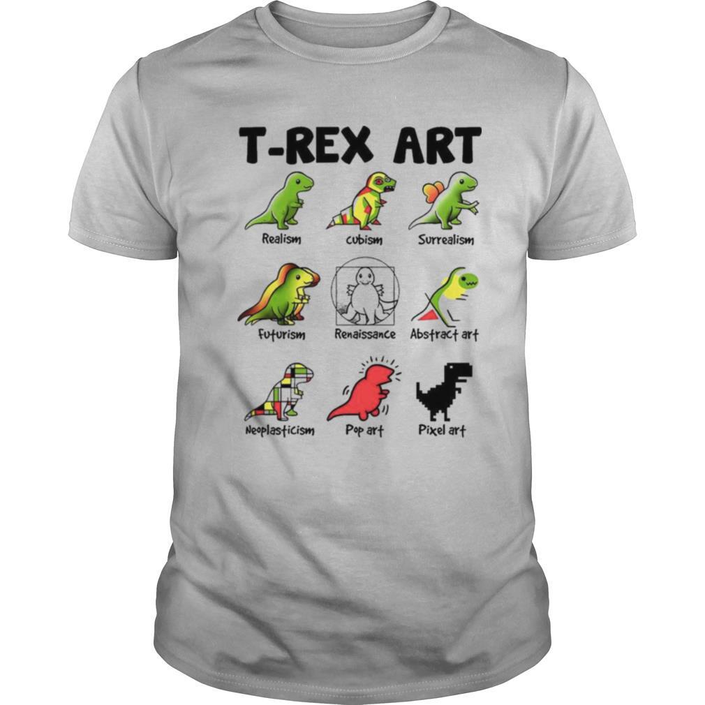 T Rex Art Realism Cubism Surrealism Shirt