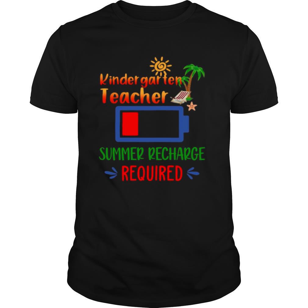 Teacher Summer Shirt Teacher Shirt Kindergarten Teacher Gift Teacher Battery Shirt Teacher Summer Recharge Required Shirt