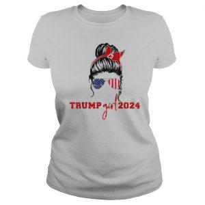 I’m A Trump Girl Get Over It Trump 2024 Election Messy Bun T Shirt