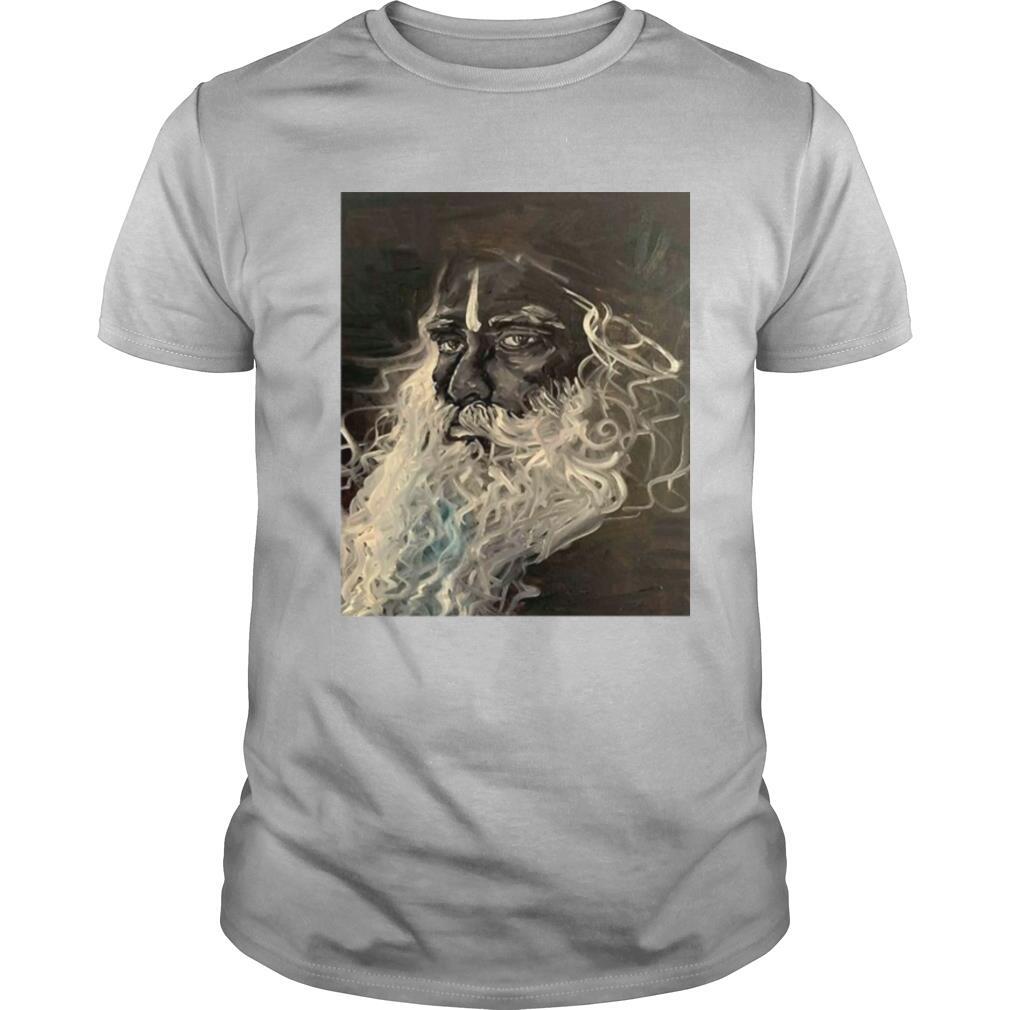 Fleeting Sandy Radioactive Sadhguru Art Portrait Vintage T shirt