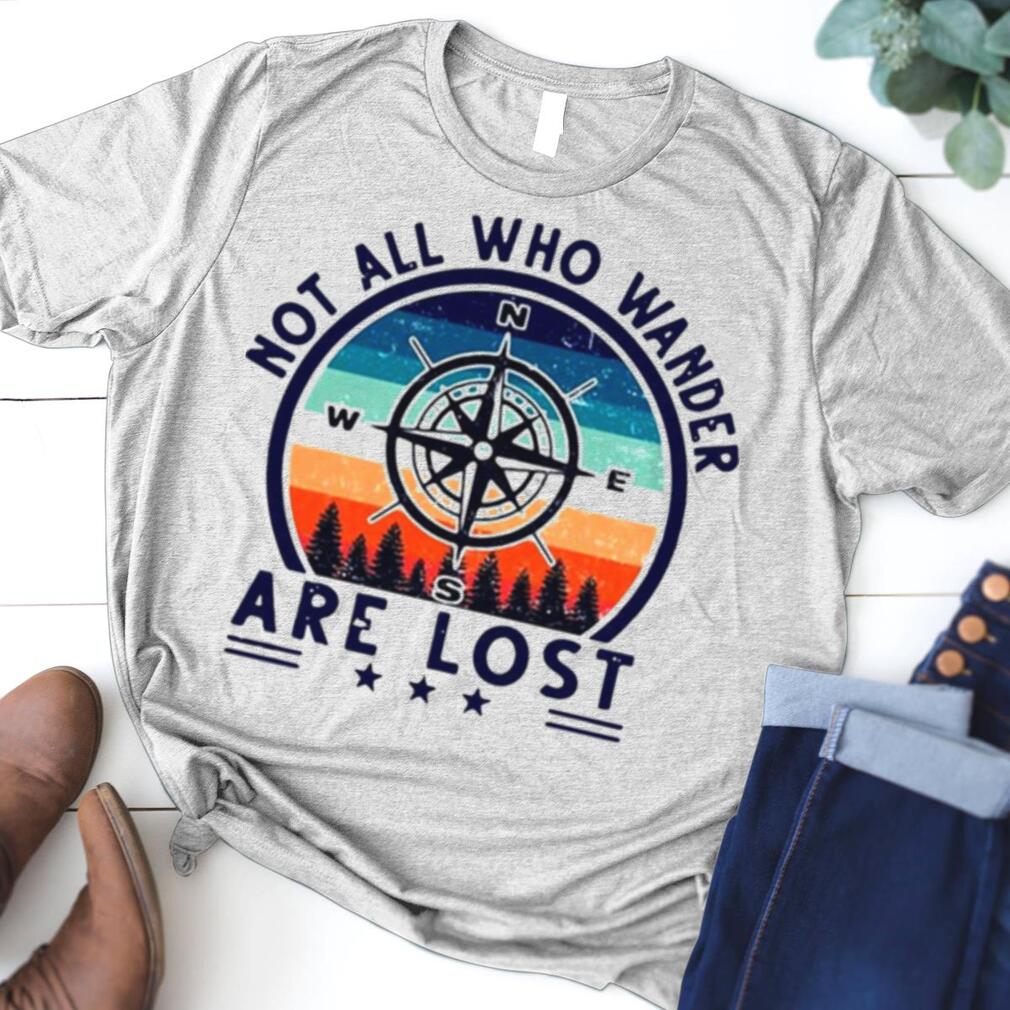 Compass Not All Who Wander Are Lost Vintage T shirt