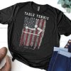 table Tennis Athlete Sports Pictogram American Flag T Shirt